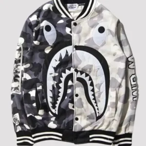 WGM Camo Shark Varsity Jacket