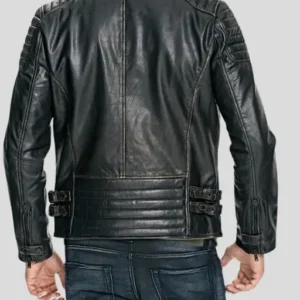 Mens Black Quilted Leather Jacket_1