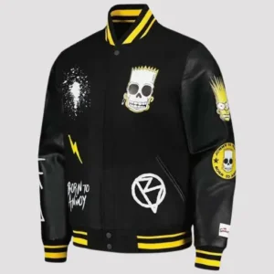 Simpsons Black Varsity Jacket