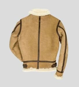 B3 Bomber Suede Leather Shearling Jacket_1