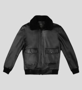 Black G-1 Flight Bomber Leather Jacket