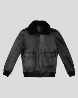 Black G-1 Flight Bomber Leather Jacket