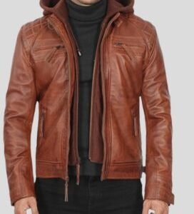 Johnson Mens Quilted Tan Bomber Jacket