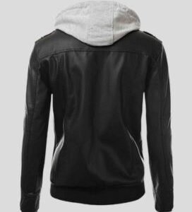 Mens Slimfit Black Biker leather Jacket_1