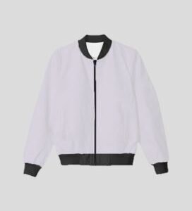 Plain White Unisex Bomber Jacket