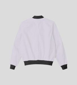 Plain White Unisex Bomber Jacket_1